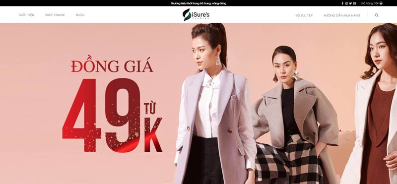 Banner đầu trang giao diện web fashion 2