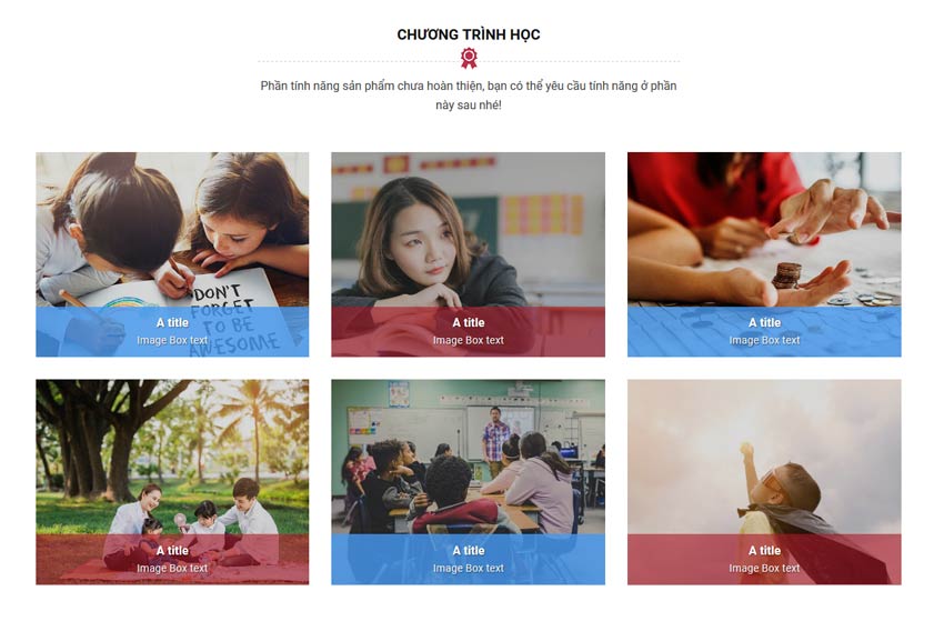 Chương trình giảng dạy giao diện web Educate