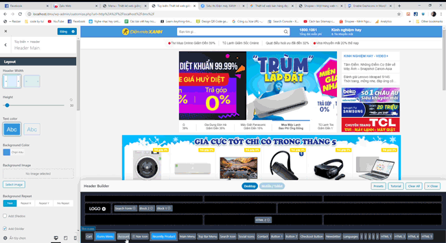 Dễ dàng chỉnh sửa theme với builder