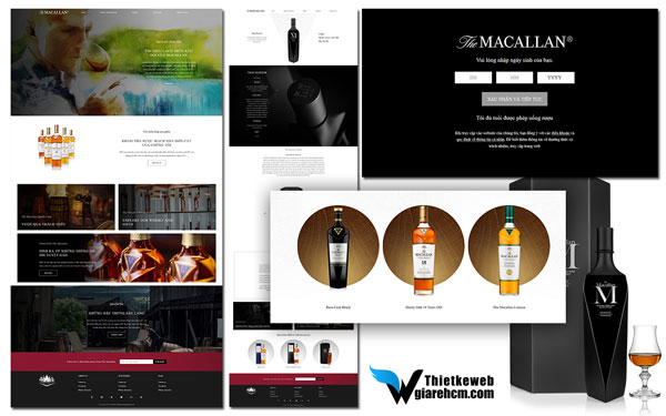 Thiết kế web rượu giá rẻ, thiết kế web macallan