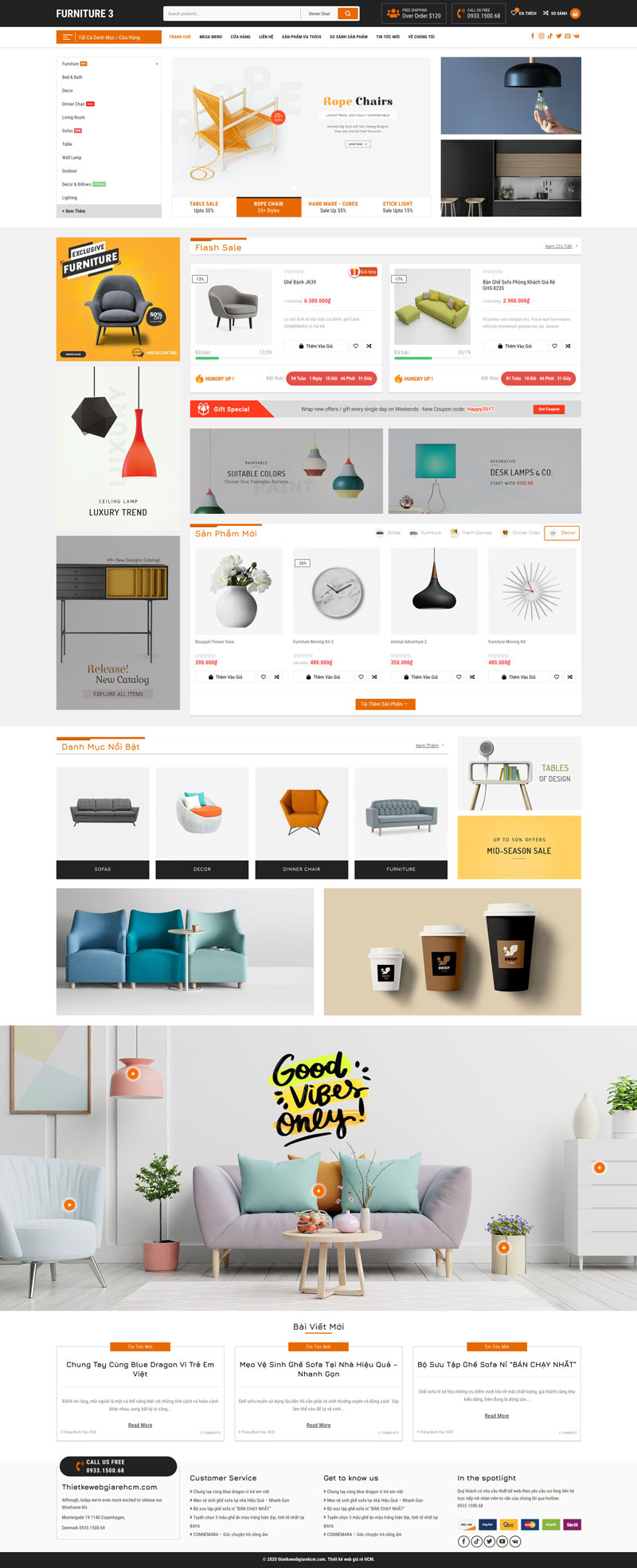 Full homepage giao diện web Furniture 3