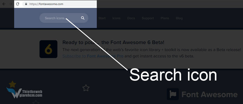 Search icon fontawesome